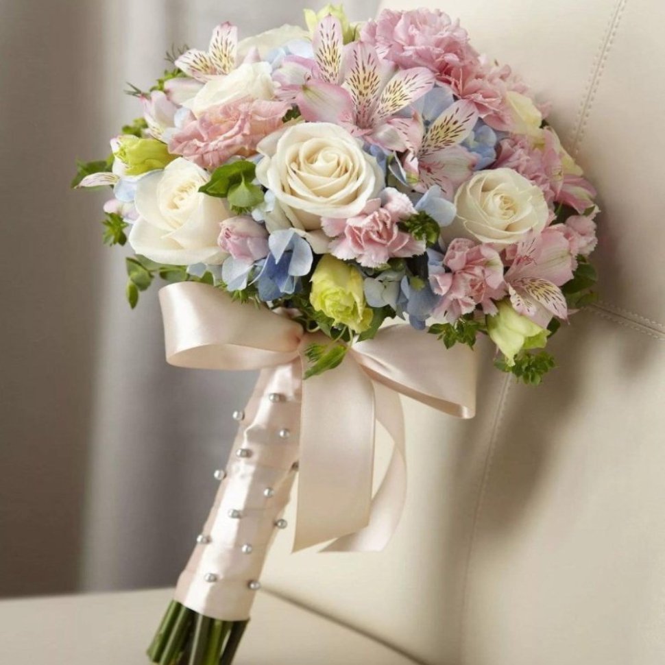свадебный букет для невесты, цветы