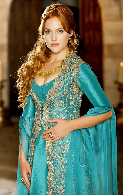 голубое платье хюррем султан