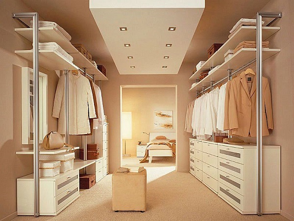 гардеробная комната в квартире, декор и дизайн, форма, идеи для интерьера дома и маленькой квартиры